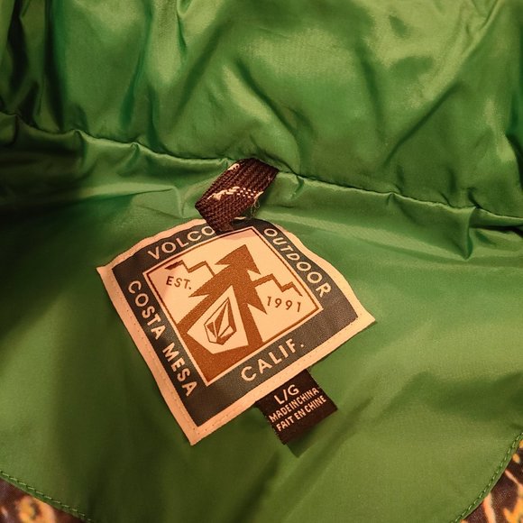 Volcom Puffy Vest - Ski/Snowboard - Large - Green - Picture 4 of 4